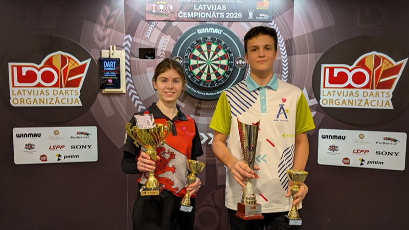 Buļko, Verners un Kirilova kļūst par Latvijas jauniešu čempioniem šautriņu mešanā