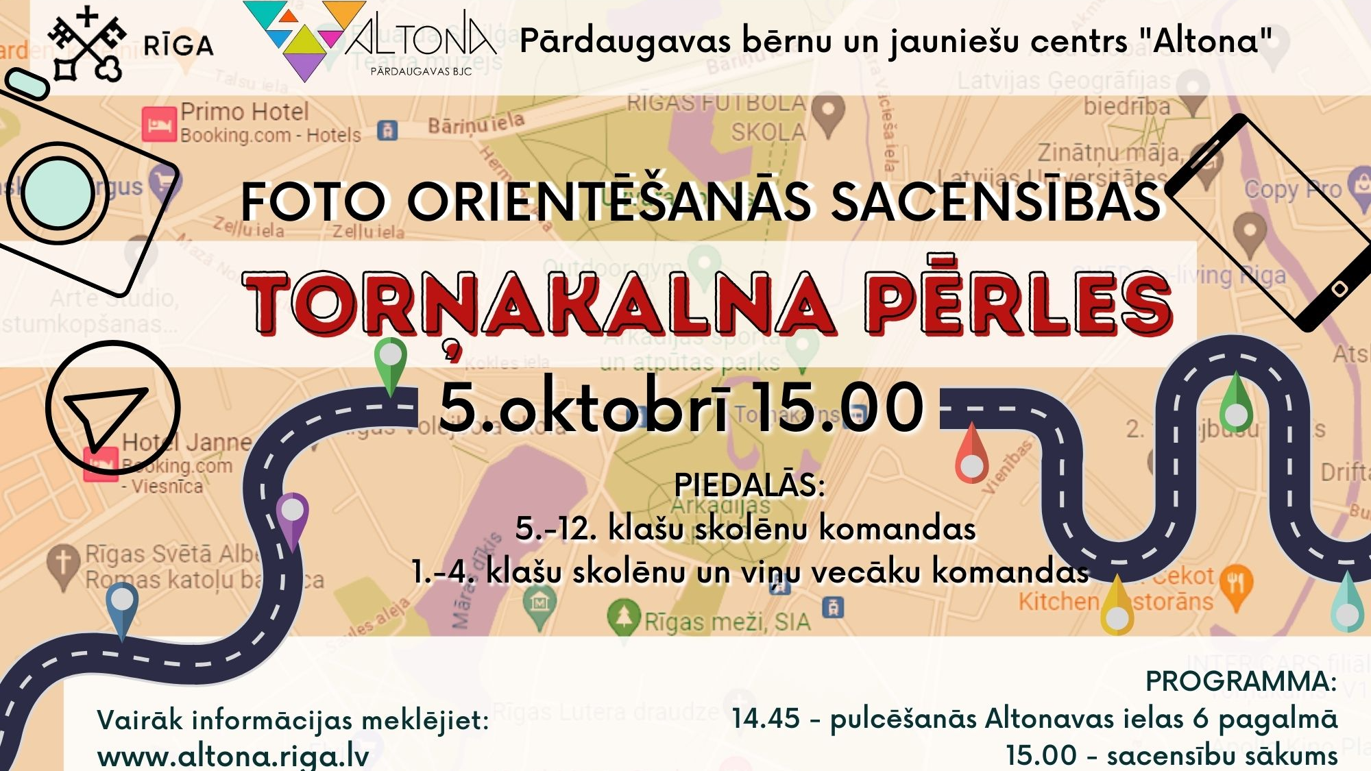 Foto orientēšanās sacensības "Torņakalna pērles"