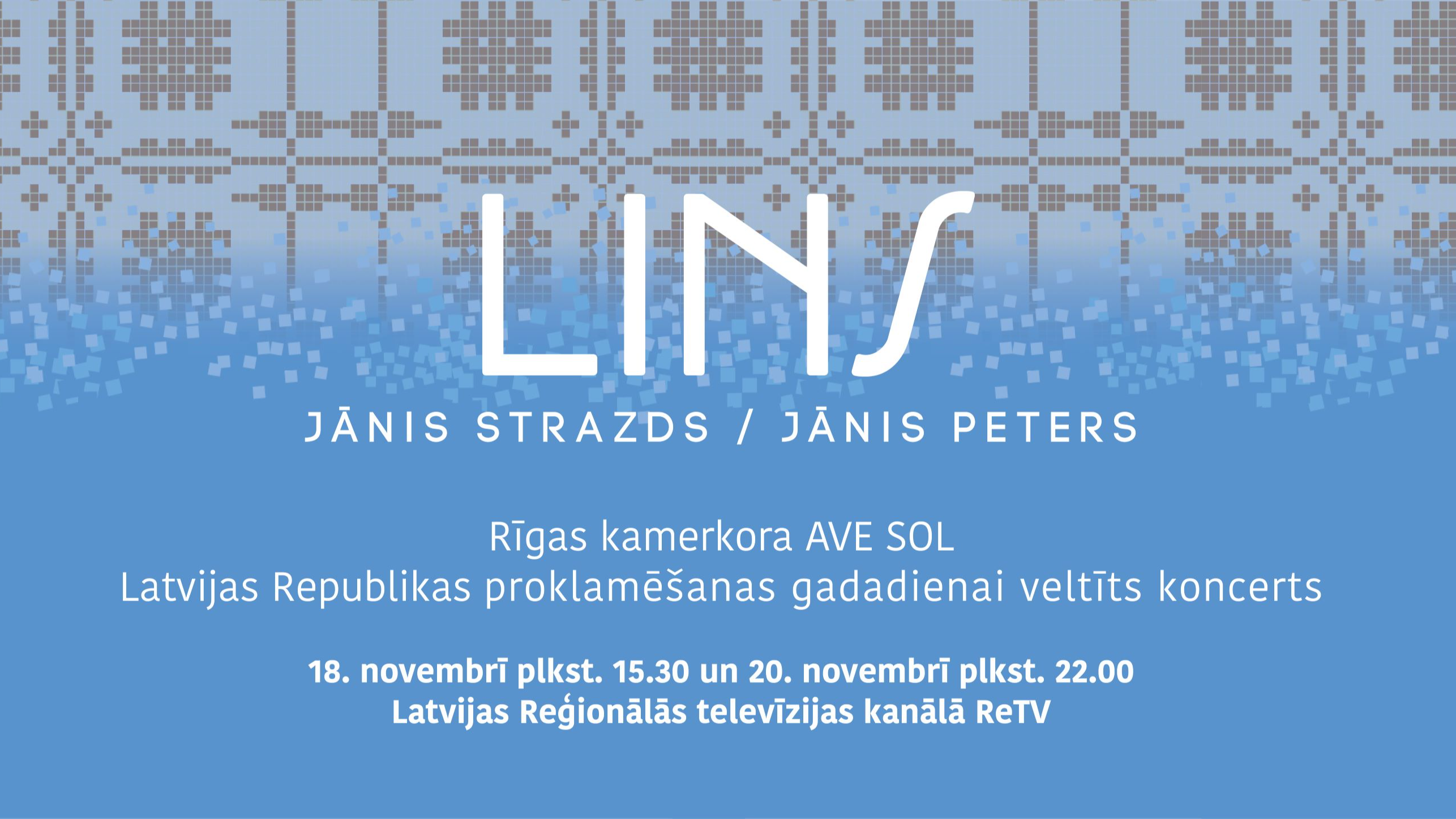 18. novembrī Rīgas kamerkoris “Ave Sol” aicina uz tiešsaistes koncertu “Lins”